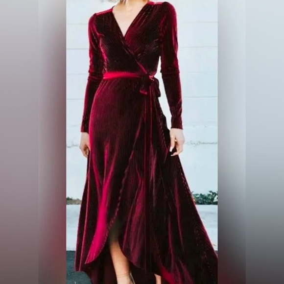 NWT Baltic Born Jada Velvet Wrap Dress - XS - Picture 2 of 6